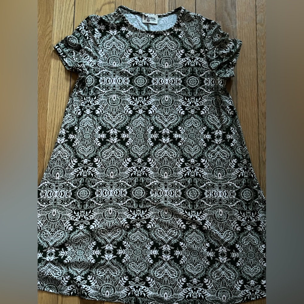 Show me your mumu mini paisley olive green dress - XS in euc